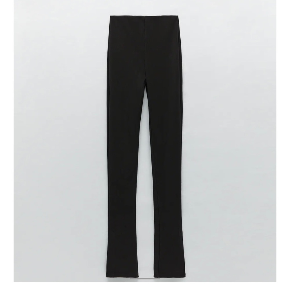Zara side slit hem ribbed leggings